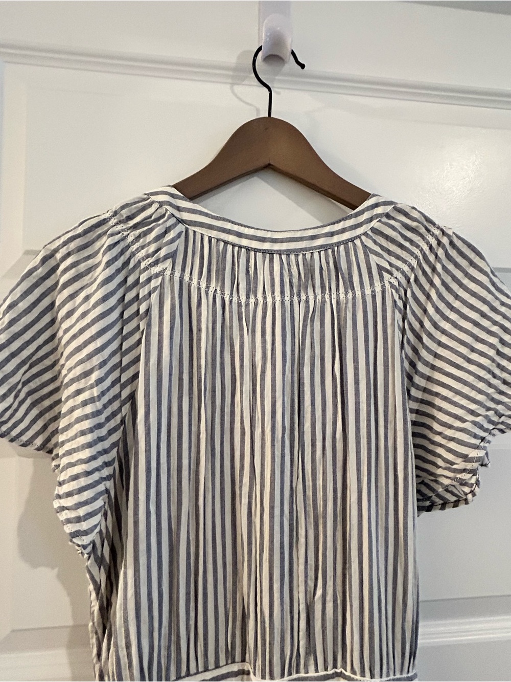 Max Studio Striped Jumpsuit White Blue Size XL - Picture 9 of 12